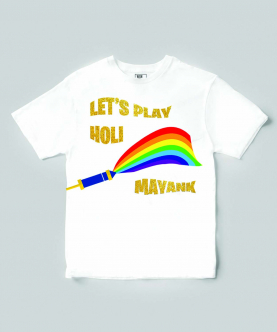 Personalised Rainbow Holi T-Shirt
