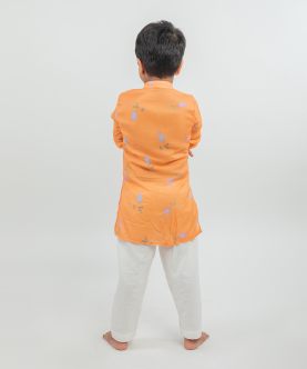 Muslin Printed With Handwork Details Kurta - Pyjama Set 