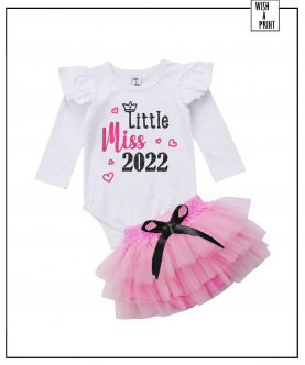 Little Miss 2022 Romper & Tutu Skirt Set