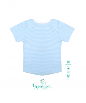 Organic Blue Stripes T-Shirt : SOS Sea