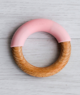 Wood + Silicone Simple Ring - Rabbit
