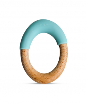 Wood + Silicone Simple Ring - Blue