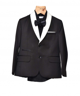 Black Tux With White Collar