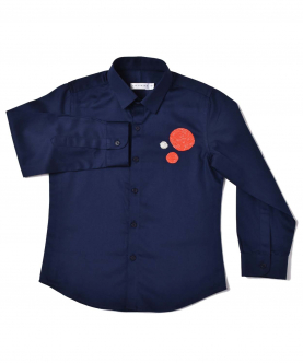 Blue Shirt With Embroidery