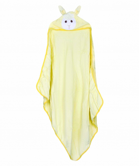 Baby Moo Animal Print Yellow Animal Hooded Towel