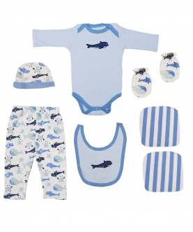 Baby Moo Dolphin Blue 7 Pcs Gift Set