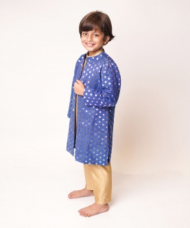 Blue Sherwani Kurta Pyjama Set