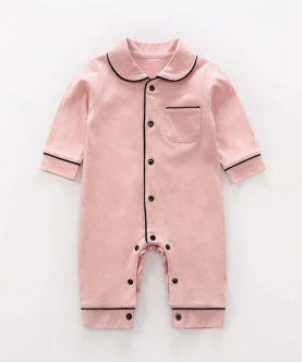 Baby Cotton Jumpsuit - Pink