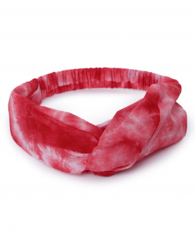 Tiber Taber Headband Tie Dye Twist Knot-Red