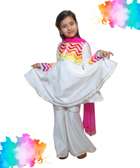 Abstract Colourful Sharara Set 