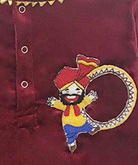 Lohri Embroidered Velvet Kurta