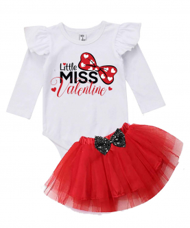 Miss Valentine Romper & Tutu Skirt Set