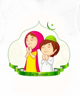 Printed Eid Mubarak T-Shirt