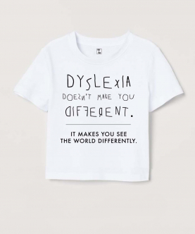 Dyslexia Awareness Tee Shirt - White