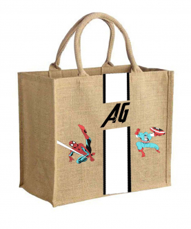 Personalised Spiderman Jute Bag 