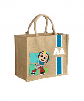 Personalised Initial Cocomelon jute bag