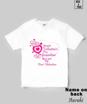 Printed Valentine Pink Heart T-shirt