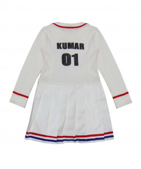 Personalised White Striped Tennis Dress