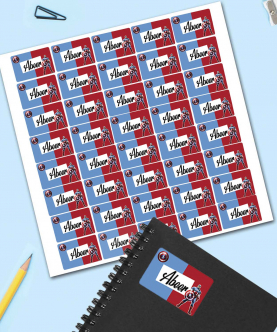 Personalized Super Hero Sticker Sheets-Set Of 40