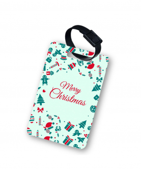 Personalised Merry Christmas Luggage Tag