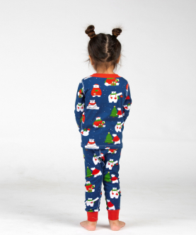 Personalised Polar Bear Jersey Pajama Set