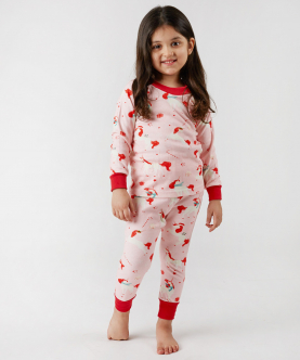 Personalised Christmas Unicorn Jersey Pajama Set