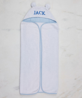 Personalised Blue Animal Towel (Baby)