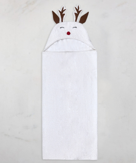 Personalised Reindeer Organic Towel (Kids)