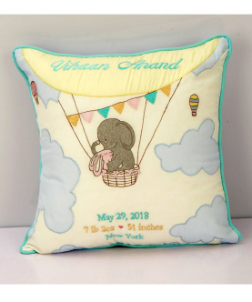 Personalised Fly Away Birth Pillow