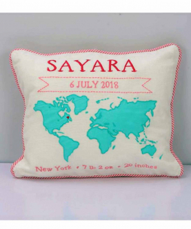 Personalised My World Pillow (Pink)