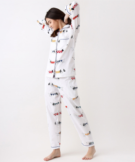 Personalised Puppy Love Pajama Set For Women