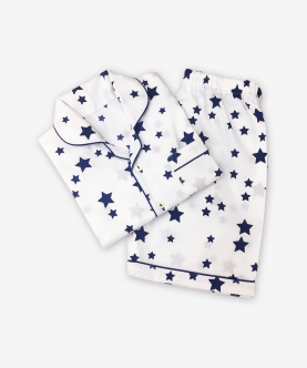 Personalised Navy Stars Shorts Set For Kids