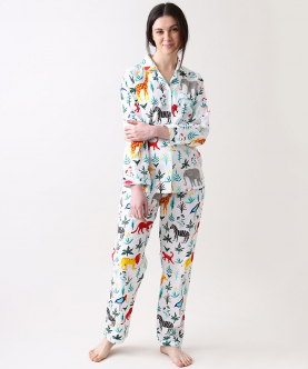 Personalised Organic Serengeti Pajama Set For Women