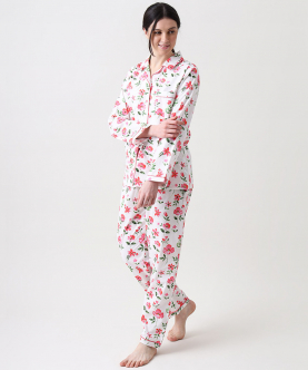 Personalised Organic Blossoms Pajama Set For Women