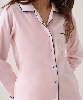 Personalised Classy Pink Pajama Set For Women
