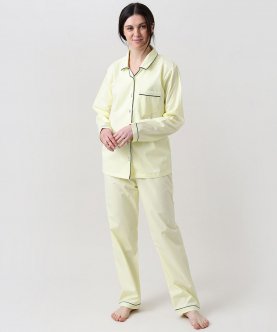 Personalised Sunshine Yellow Pajama Set For Women