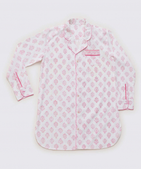 Women Madison Blockprint Nightshirt (Pink)