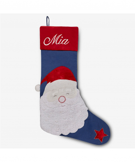 Personalised Santa Linen Stocking