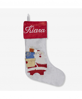 Personalised Santa With Gifts Mini Stocking