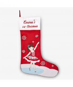 Personalised Ballerina Luxe Stocking (Red Collection)