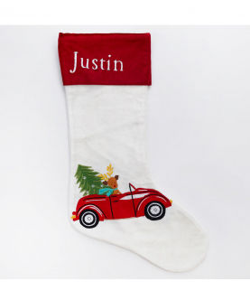 Personalised Christmas Truck Luxe Stocking