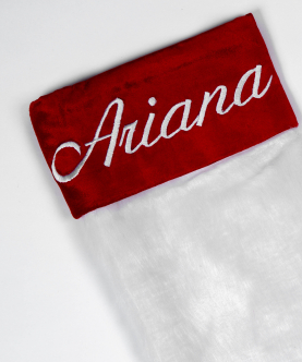 Personalised Classic White Faux Fur Stocking