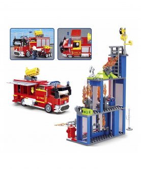 Fire Fighting Training Center (M38-B0967) (585 Pieces)Building Blocks Kit For Boys And Girls