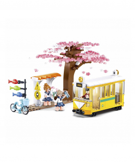 Happy Diary-Downtown Tram (M38-B1018) (347 Pieces)Building Blocks Kit For Girls