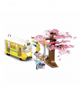 Happy Diary-Downtown Tram (M38-B1018) (347 Pieces)Building Blocks Kit For Girls