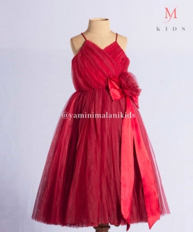 Maroon Bow Gown