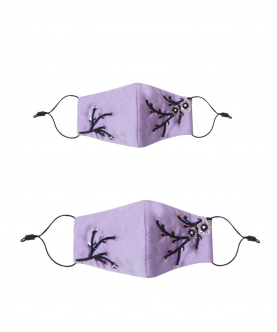 Mini Me Lilac Blossom Embellished Face Mask