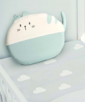 Baby Moo Cat Blue Memory Pillow