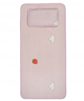 Baby Moo Strawberry In The Clouds Pink Washable Mat With Pillow