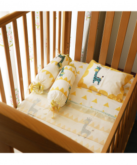 Gira The Giraffe Yellow Cot Bedding Set(Flat)